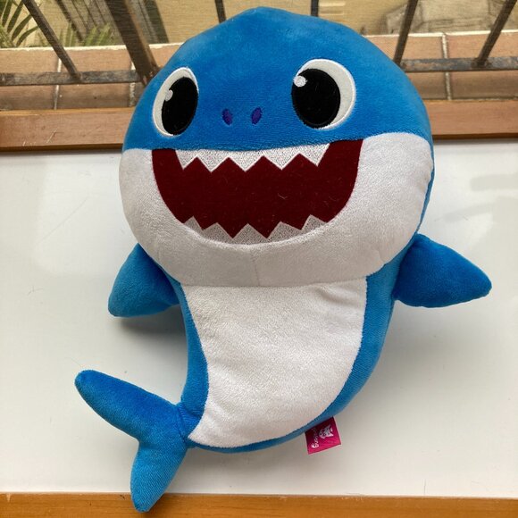 Pink Fong Baby Shark Stuffed Animal Plush Doll Toy Blue 15 Inch No Sound Cute - Picture 2 of 7
